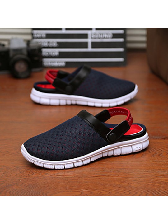 Men's Shoes Customized Materials / Tulle Outdoor Clogs & Mules Outdoor Slip-on Black / Blue / Gray  