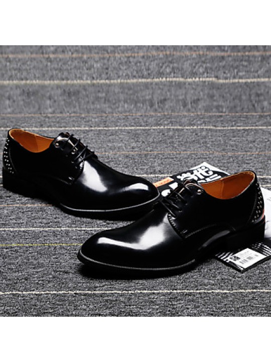 Men's Shoes   2016 New Style Hot Sale Party/Office/Casual Black/Burgundy Patent Leather Oxfords  