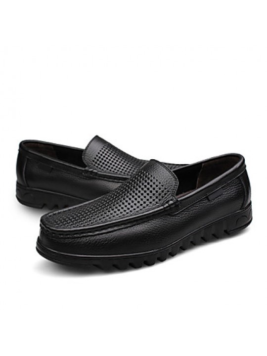 Leather Casual Loafers Casual Slip-on Black / Brown  