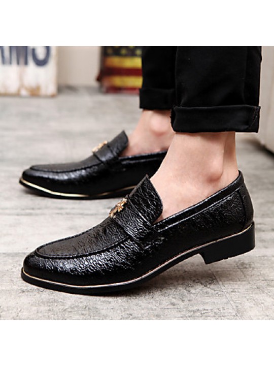 Office & Career / Party & Evening / Casual Leather Loafers Black / White / Burgundy  