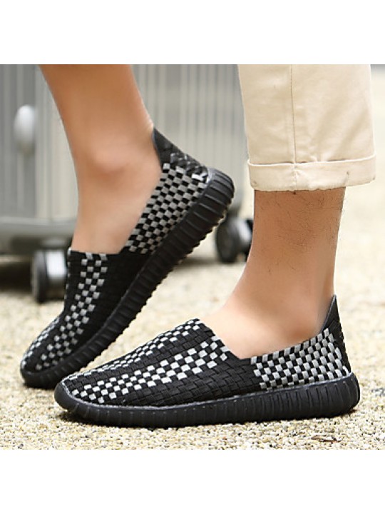 Shoes Casual/Outdoor/Drive/Running Fashion Tulle Leather Slip-on Woven Shoes Black/Orange/Bule 39-44  