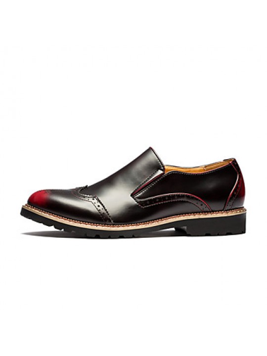 Office & Career / Party & Evening / Casual Leather Loafers Black / Red / Silver  