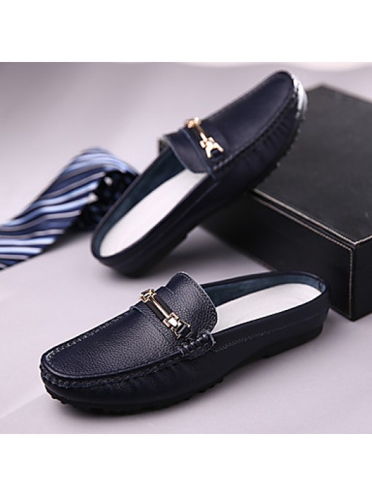 Men's Shoes Wedding/Office & Career/Party & Evening/Athletic/Dress/Casual Nappa Leather Loafers Blue/Brown/White  