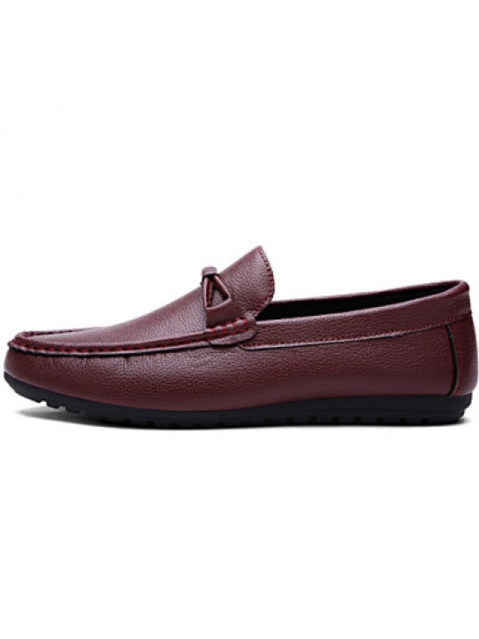 Office & Career / Casual Leather Loafers Black / Yellow / White / Burgundy  