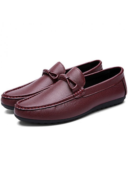 Office & Career / Casual Leather Loafers Black / Yellow / White / Burgundy  