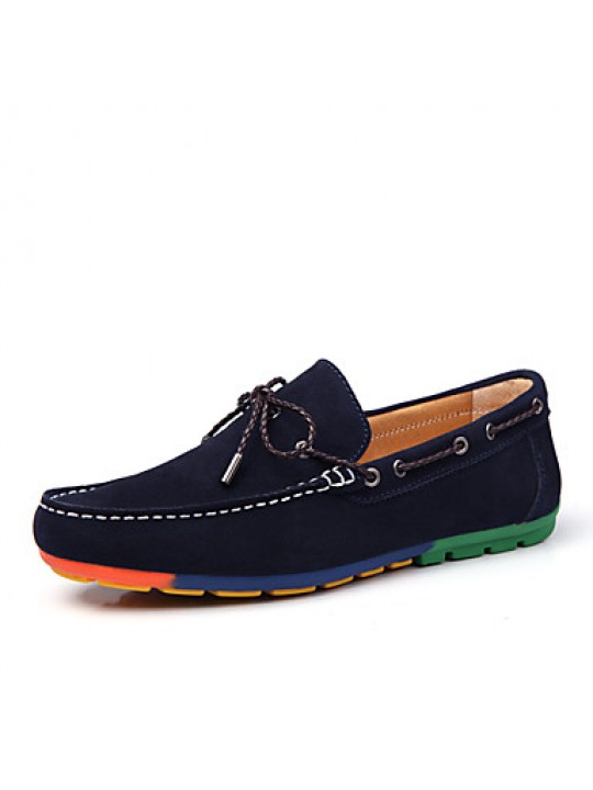 Men's Shoes Casual Suede Boat Shoes Blue/Brown/Gray/Burgundy  