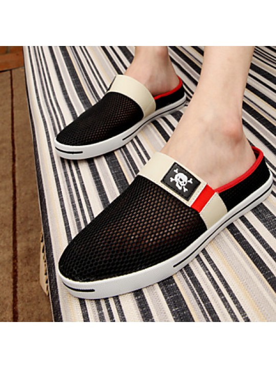 Men's Shoes Casual Fabric Clogs & Mules Black/Yellow/Red  