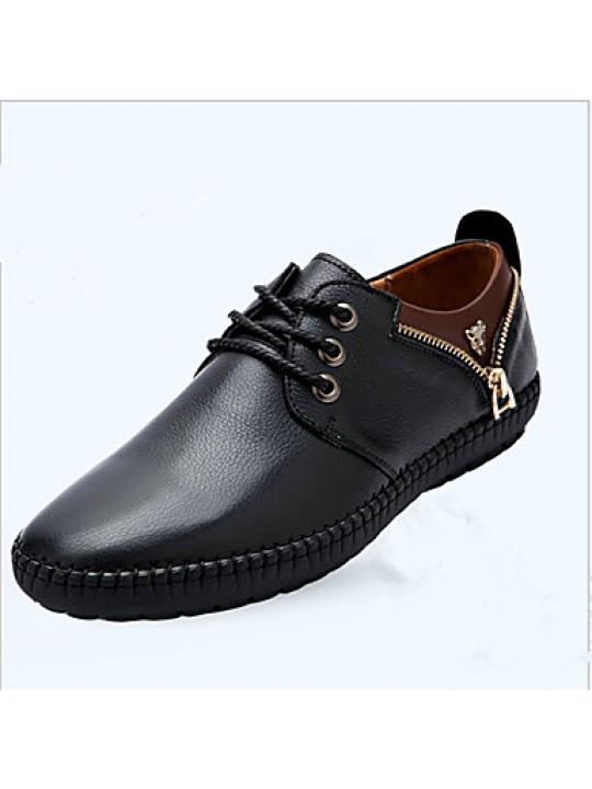 Men's Shoes Leather Outdoor / Office & Career Oxfords Outdoor / Office & Career Lace-up / Others Black / Brown / Orange  