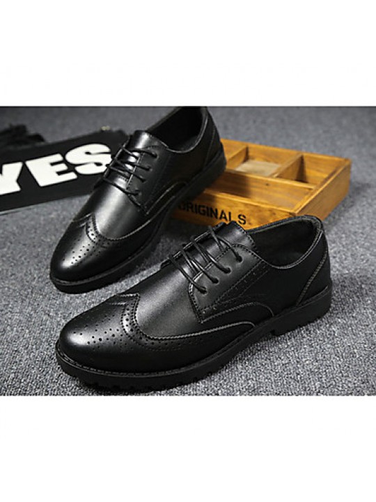 Men's Shoes Casual PU Oxfords Black / White  