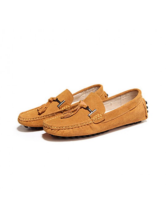 Leather Office & Career / Casual Loafers Office & Career / Casual Flat Heel Yellow / Gray / Navy  