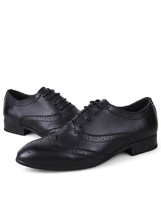 Size 38-50 Men's Shoes Casual Leather Oxfords Black / Brown / White  