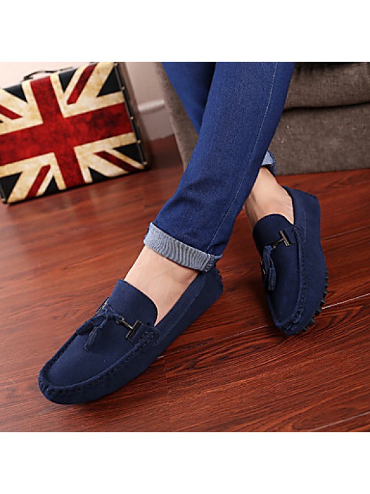 Leather Office & Career / Casual Loafers Office & Career / Casual Flat Heel Yellow / Gray / Navy  