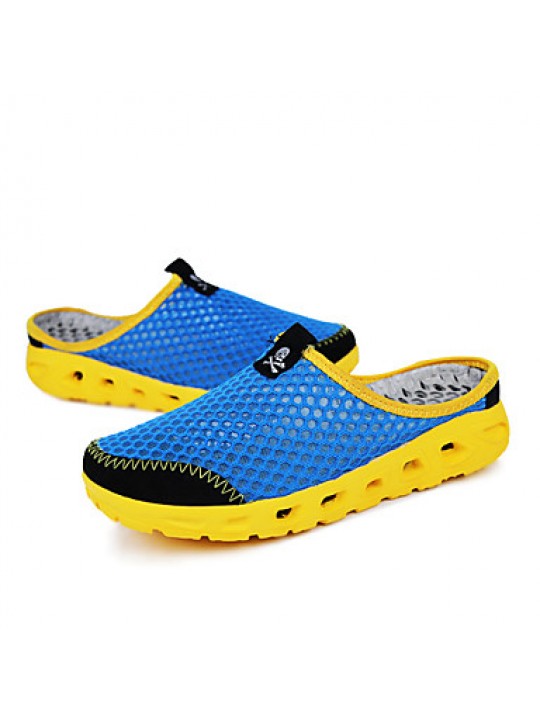 Men's Shoes Casual Tulle Clogs & Mules Black/Blue/Gray  