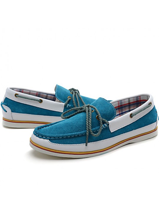 Men's Shoes Outdoor / Athletic / Casual Suede Boat Shoes Blue / Gray  