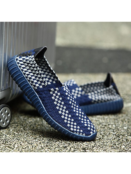 Shoes Casual/Outdoor/Drive/Running Fashion Tulle Leather Slip-on Woven Shoes Black/Orange/Bule 39-44  