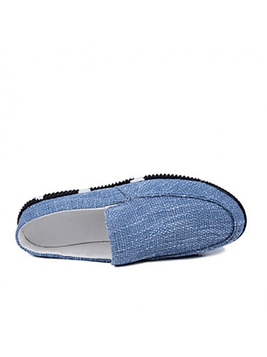 Men's Shoes Casual Linen Clogs & Mules Black/Blue  