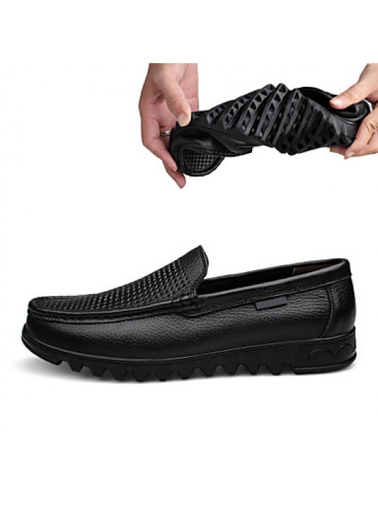 Leather Casual Loafers Casual Slip-on Black / Brown  