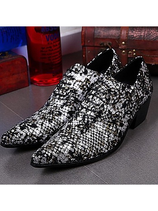 Men's Shoes   Limited Edition Pure Handmade Wedding/Party & Evening Leather Oxfords Black/Wine  