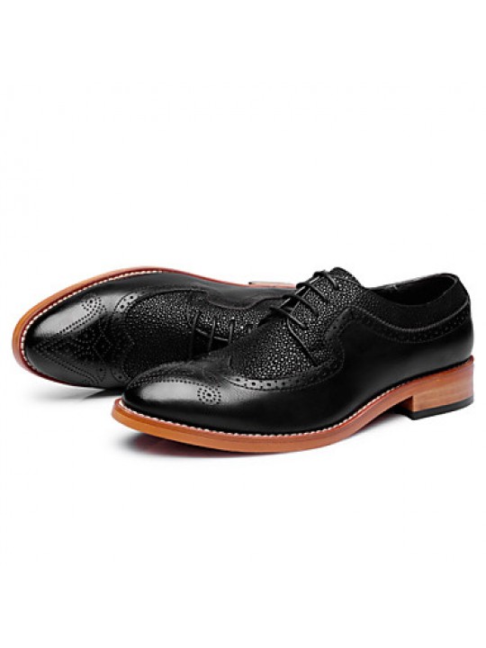 Men's Shoes Wedding/Office & Career/Party & Evening Patent Leather Oxfords Black/Blue  