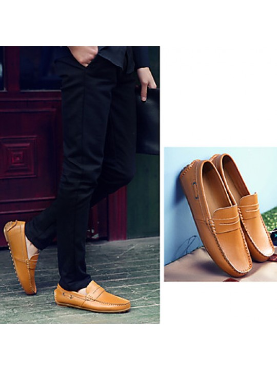 Casual Leather Loafers Black / Brown / Burgundy  