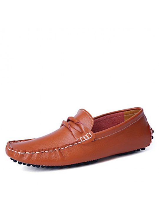 Men's Shoes Leather Wedding / Office & Career / Party & Evening Boat Shoes Wedding / Office & Career / Party & Evening Flat    