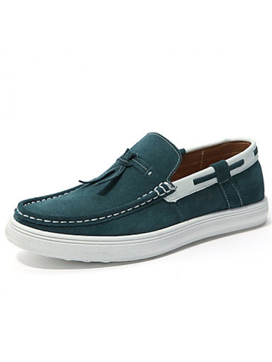 Men's Shoes Outdoor / Casual Suede Boat Shoes Blue / Green / Gray  