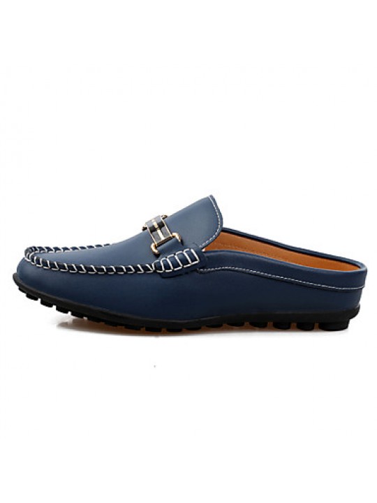 Men's Shoes Casual Leather Loafers White / Navy  