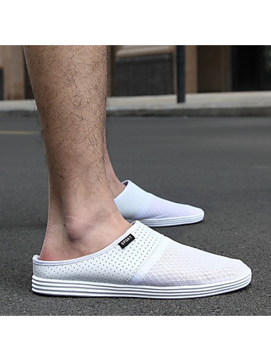 Men's Shoes Tulle Outdoor / Casual Clogs & Mules Outdoor / Casual Flat Heel Slip-on Black / Blue / Yellow / White / Gray  