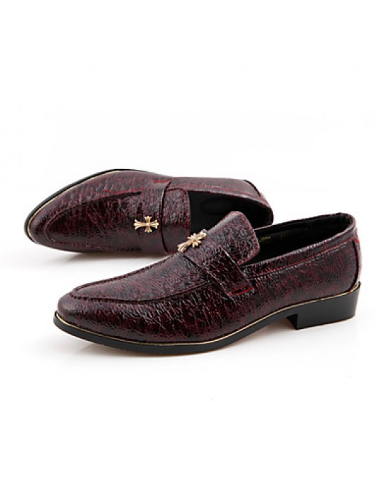 Office & Career / Party & Evening / Casual Leather Loafers Black / White / Burgundy  