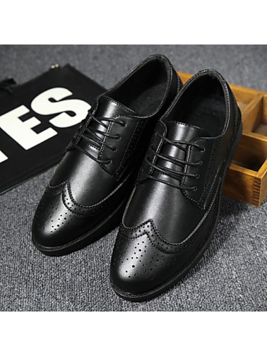 Men's Shoes Casual PU Oxfords Black / White  