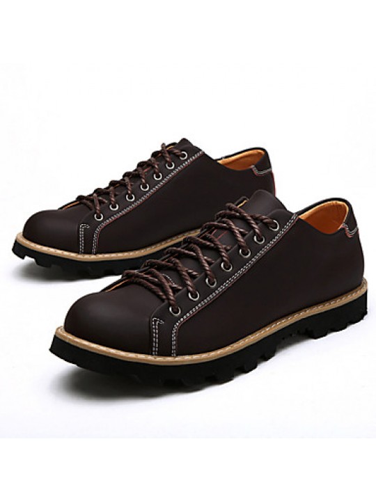 Men's Shoes Outdoor / Athletic / Casual Leather Oxfords Brown / Taupe  