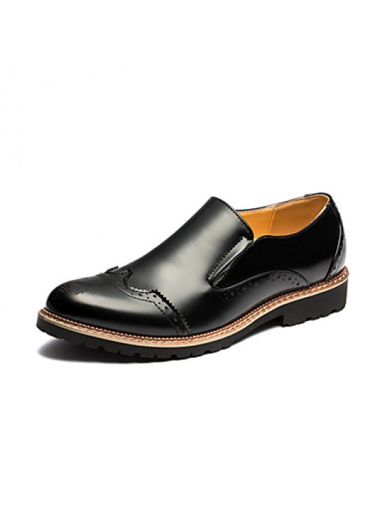 Office & Career / Party & Evening / Casual Leather Loafers Black / Red / Silver  