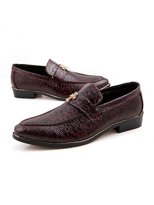 Office & Career / Party & Evening / Casual Leather Loafers Black / White / Burgundy  