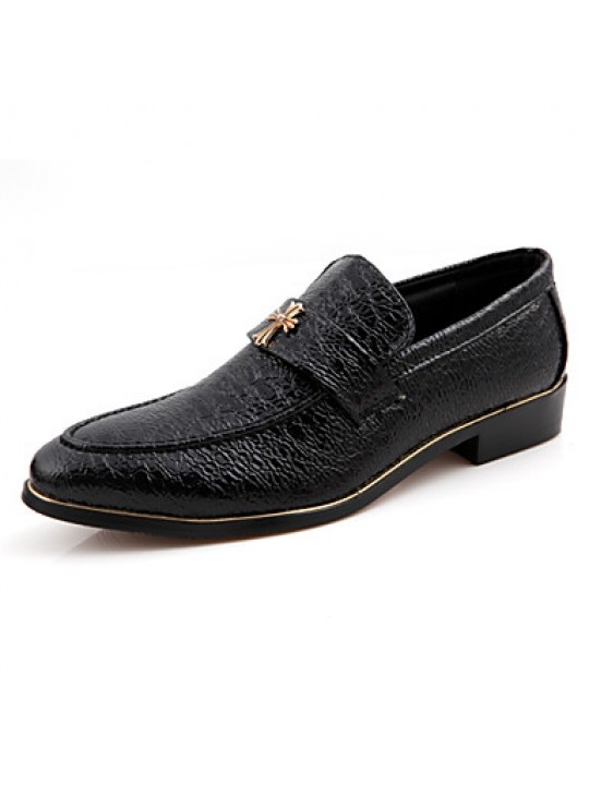 Office & Career / Party & Evening / Casual Leather Loafers Black / White / Burgundy  