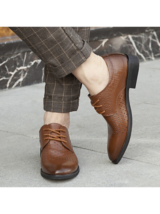 Men's Shoes Casual/Party & Evening/Office & Career Fashion Breathable Leather Shoes Black/Brown 38-44  