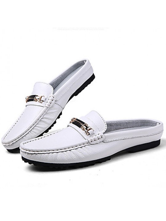 Men's Shoes Wedding/Office & Career/Party & Evening/Athletic/Dress/Casual Nappa Leather Loafers Blue/Brown/White  