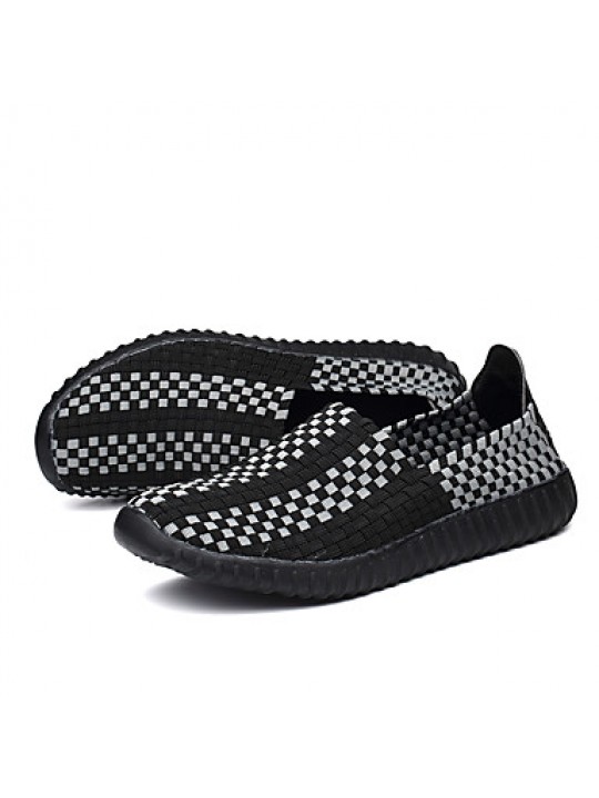 Shoes Casual/Outdoor/Drive/Running Fashion Tulle Leather Slip-on Woven Shoes Black/Orange/Bule 39-44  