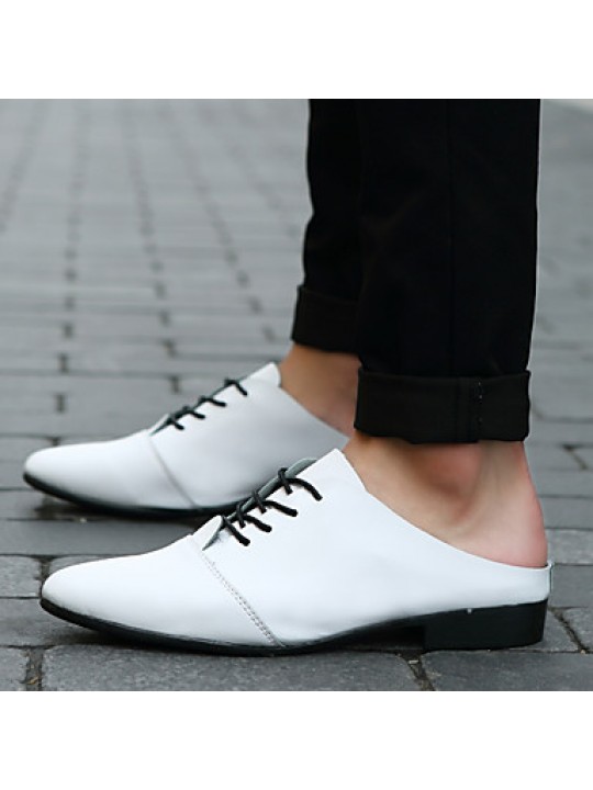 Men's Shoes Office & Career/Party & Evening/Casual Fashion PU Leather Oxfords Slip-on Shoes Black/White 39-44  