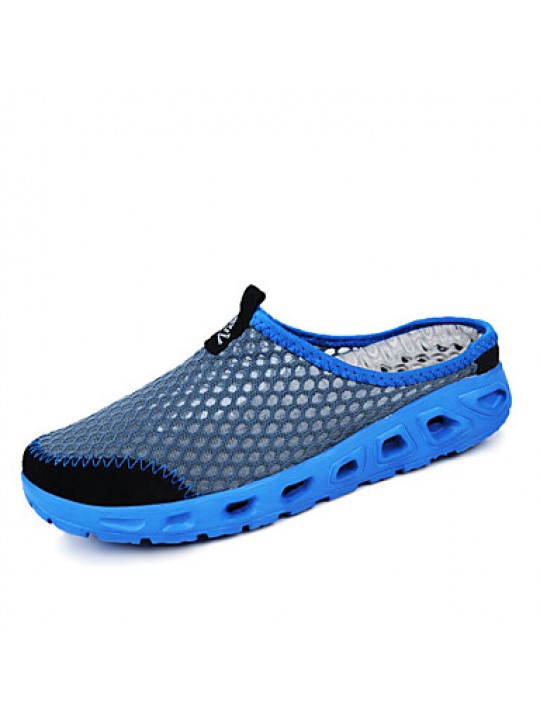 Men's Shoes Casual Tulle Clogs & Mules Black/Blue/Gray  