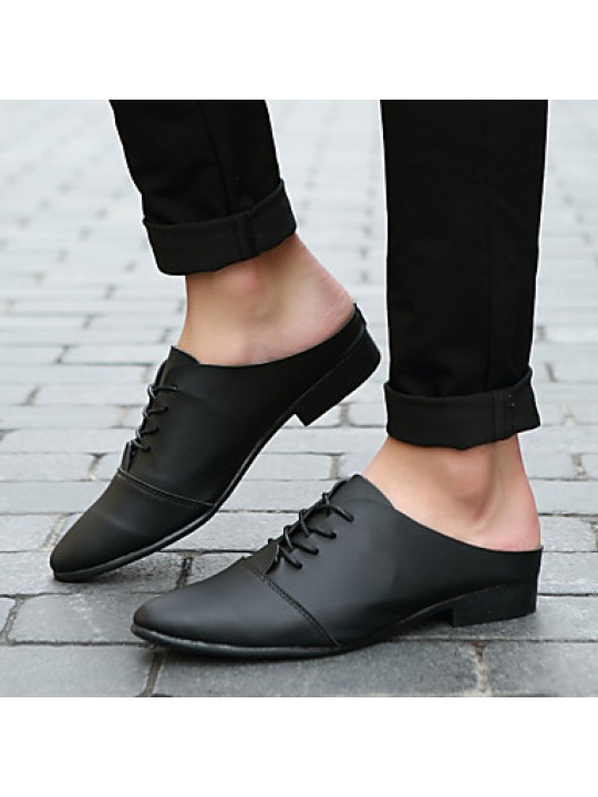 Men's Shoes Office & Career/Party & Evening/Casual Fashion PU Leather Oxfords Slip-on Shoes Black/White 39-44  