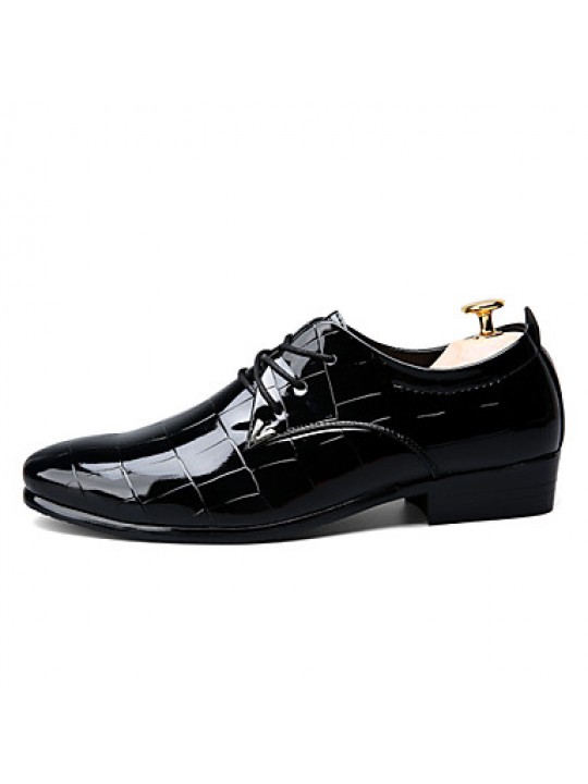 Men's Shoes Office & Career/Party & Evening/Casual Fashion Patent Leather Oxfords Shoes Black/Red 38-43  