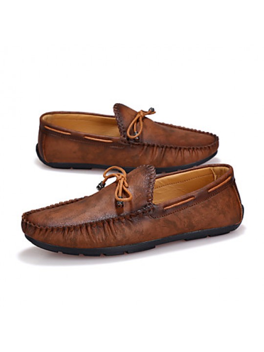 Men's Shoes Casual Boat Shoes Brown / Navy  