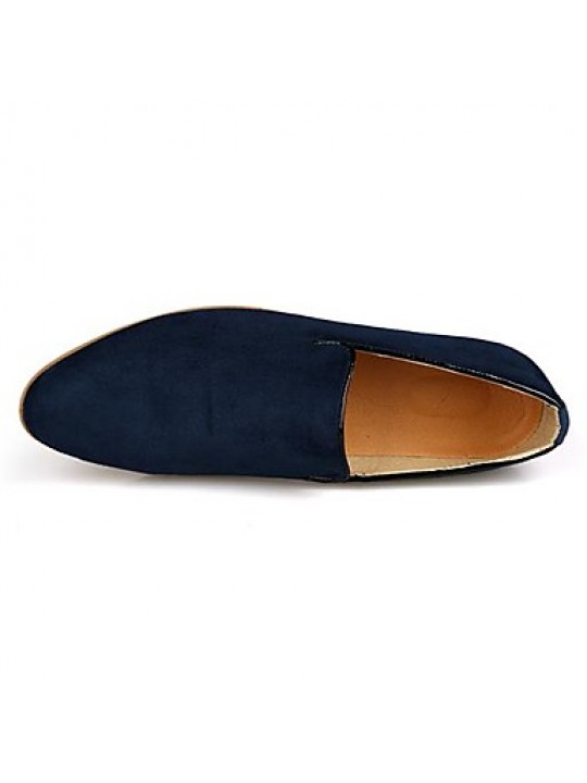 Leather Casual Loafers Casual Flat Heel Slip-on Blue / Yellow / Navy  