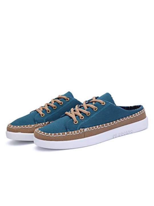 Men's Shoes Canvas / Fabric Outdoor / Casual Fashion Sneakers Outdoor / Casual Flat Heel Blue / Green / Royal Blue  