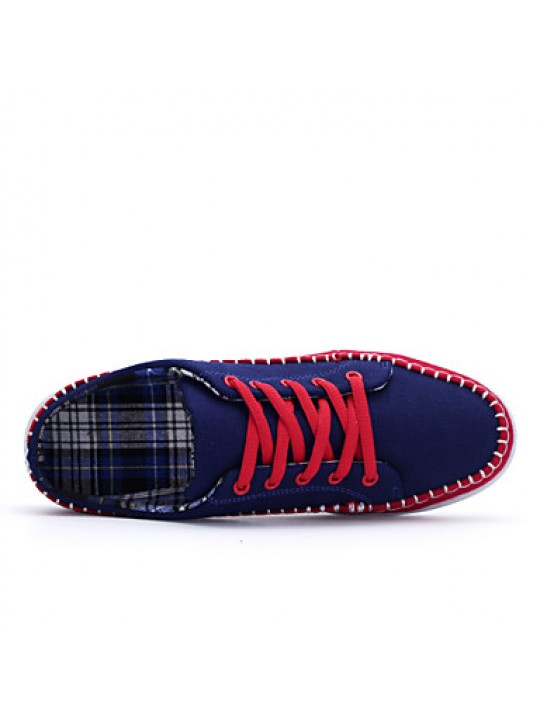 Men's Shoes Canvas / Fabric Outdoor / Casual Fashion Sneakers Outdoor / Casual Flat Heel Blue / Green / Royal Blue  