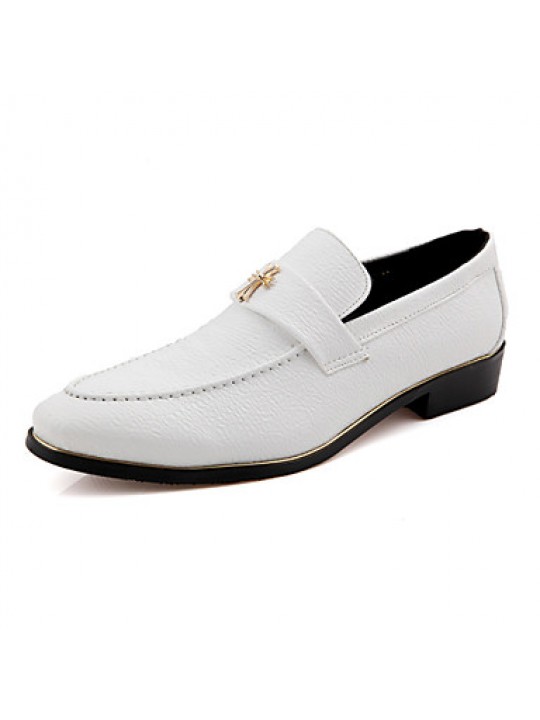 Office & Career / Party & Evening / Casual Leather Loafers Black / White / Burgundy  