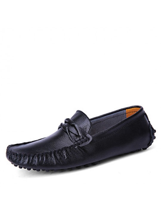 Men's Shoes Leather Wedding / Office & Career / Party & Evening Boat Shoes Wedding / Office & Career / Party & Evening Flat    