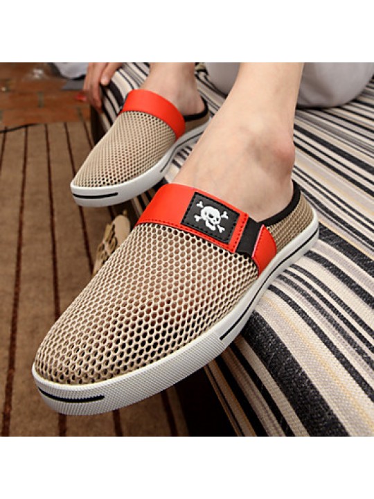 Men's Shoes Casual Fabric Clogs & Mules Black/Yellow/Red  