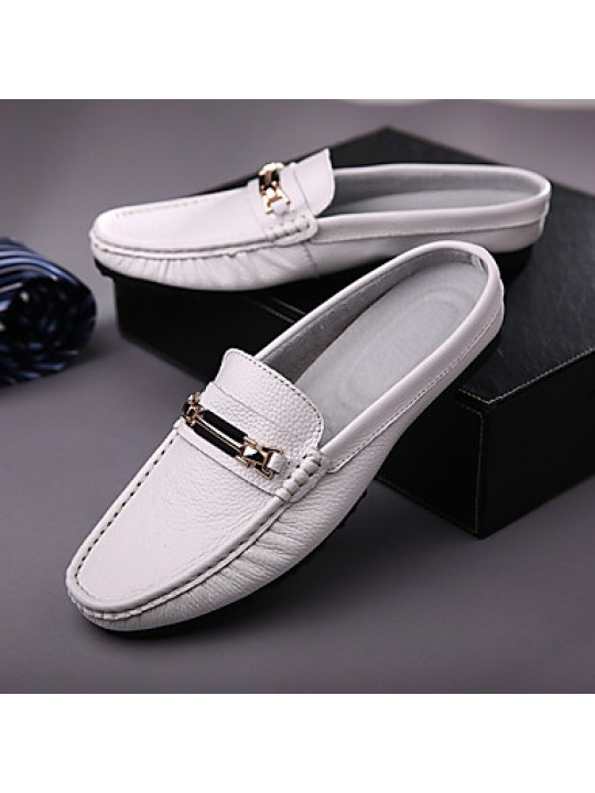 Men's Shoes Wedding/Office & Career/Party & Evening/Athletic/Dress/Casual Nappa Leather Loafers Blue/Brown/White  