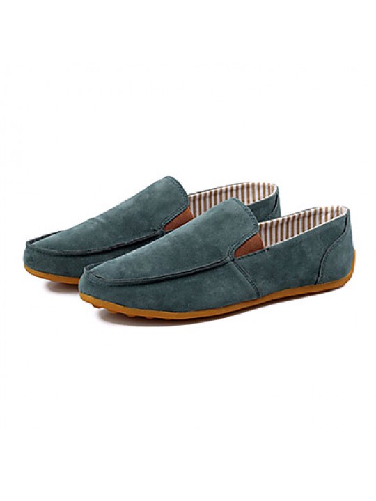 Faux Suede Casual Loafers Casual Flat Heel Blue / Yellow / Green  